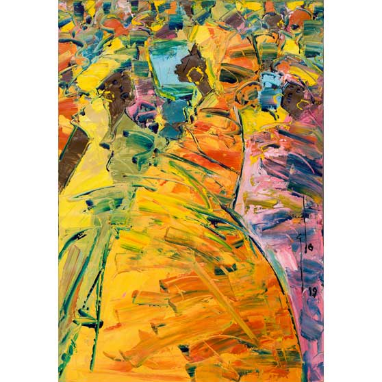 Ablade Glover, Orange Profile I, 2019,  AG056
