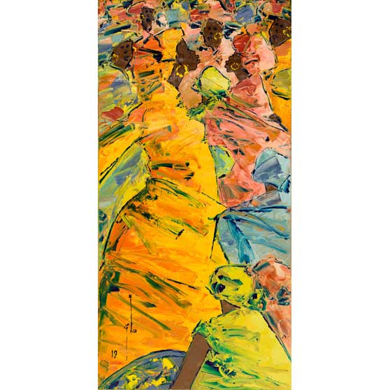 Ablade Glover, Orange Profile II, 2019,  AG057