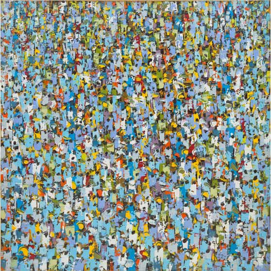 Ablade Glover, Blue People, 2022,  AG180