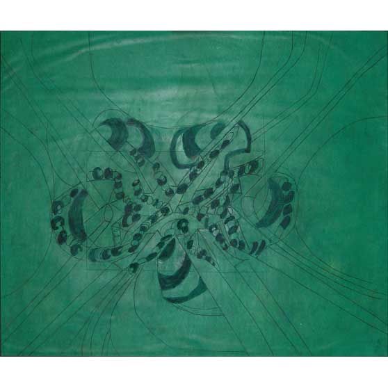 Gerald Wilde, Green Abstract, 1984,  GW56