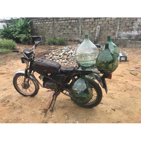 Romuald Hazoumè, MBK100, 2018,  RH219