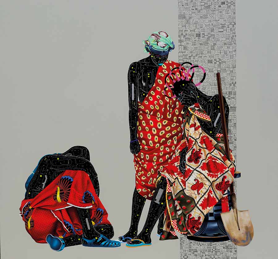 Eddy Kamuanga Ilunga, The Collective Unconscious, from the series Les objets morts, 2017. Acrylic and oil on canvas, 188 x 199 cm. . Zeitz Collection of Zeitz MOCAA, Cape Town, South Africa Eddy Kamuanga Ilunga, The Collective Unconscious, from the series Les objets morts, 2017. Acrylic and oil on canvas, 188 x 199 cm. . Zeitz Collection of Zeitz MOCAA, Cape Town, South Africa