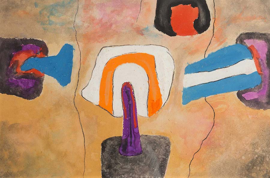 Aubrey Williams, Untitled, 1971. Gouache on paper, 38 x 56 cm. Aubrey Williams, Untitled, 1971. Gouache on paper, 38 x 56 cm.