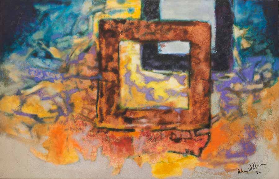 Aubrey Williams, Hymn to the Sun VIB, 1984. Oil on Canvas, 132 x 206 cm. Aubrey Williams, Hymn to the Sun VIB, 1984. Oil on Canvas, 132 x 206 cm.
