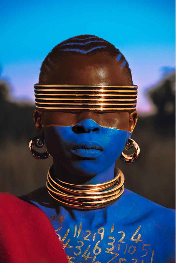 Zana Masombuka, Nges’rhodlweni: eBandla 1, 2023 Giclée print on Hahnemühle FineArt Baryta 325 gsm paper. 120 x 80 cm. Edition of 5 plus 1 artist's proof. Zana Masombuka, Nges’rhodlweni: eBandla 1, 2023 Giclée print on Hahnemühle FineArt Baryta 325 gsm paper. 120 x 80 cm. Edition of 5 plus 1 artist's proof.