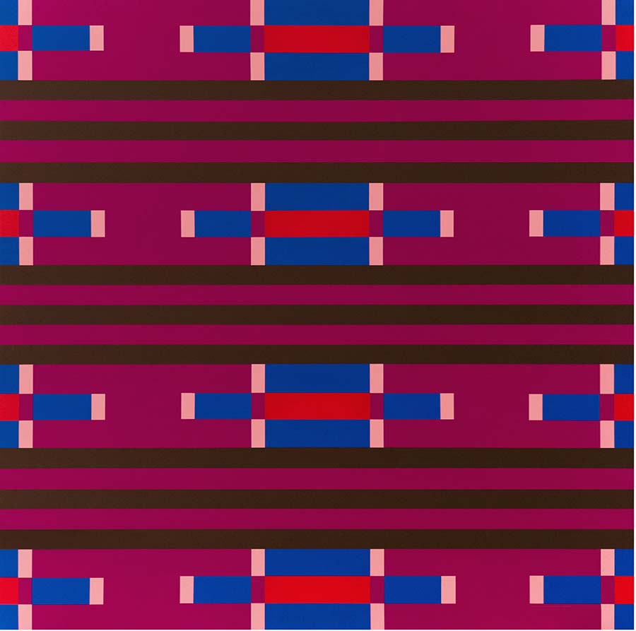 Jordan Ann Craig, Berry Baby; From Cheyenne Bag , 2020. Acrylic on canvas, 114 x 5 x 114 cm. Jordan Ann Craig, Berry Baby; From Cheyenne Bag , 2020. Acrylic on canvas, 114 x 5 x 114 cm.