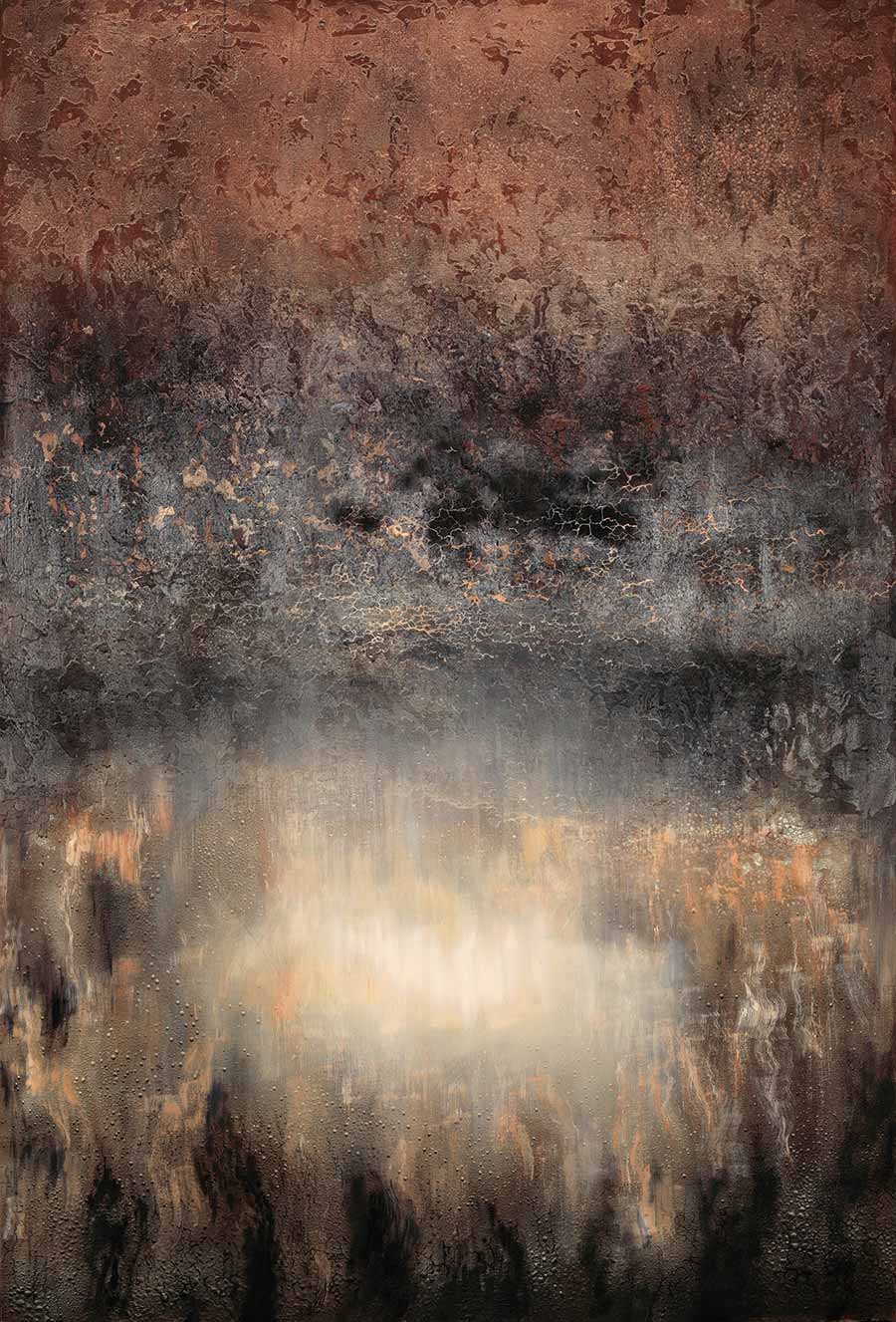 Govinda Sah ‘Azad’, Tracing the Truth, 2010. Oil and acrylic on canvas, 180 x 120 cm. 