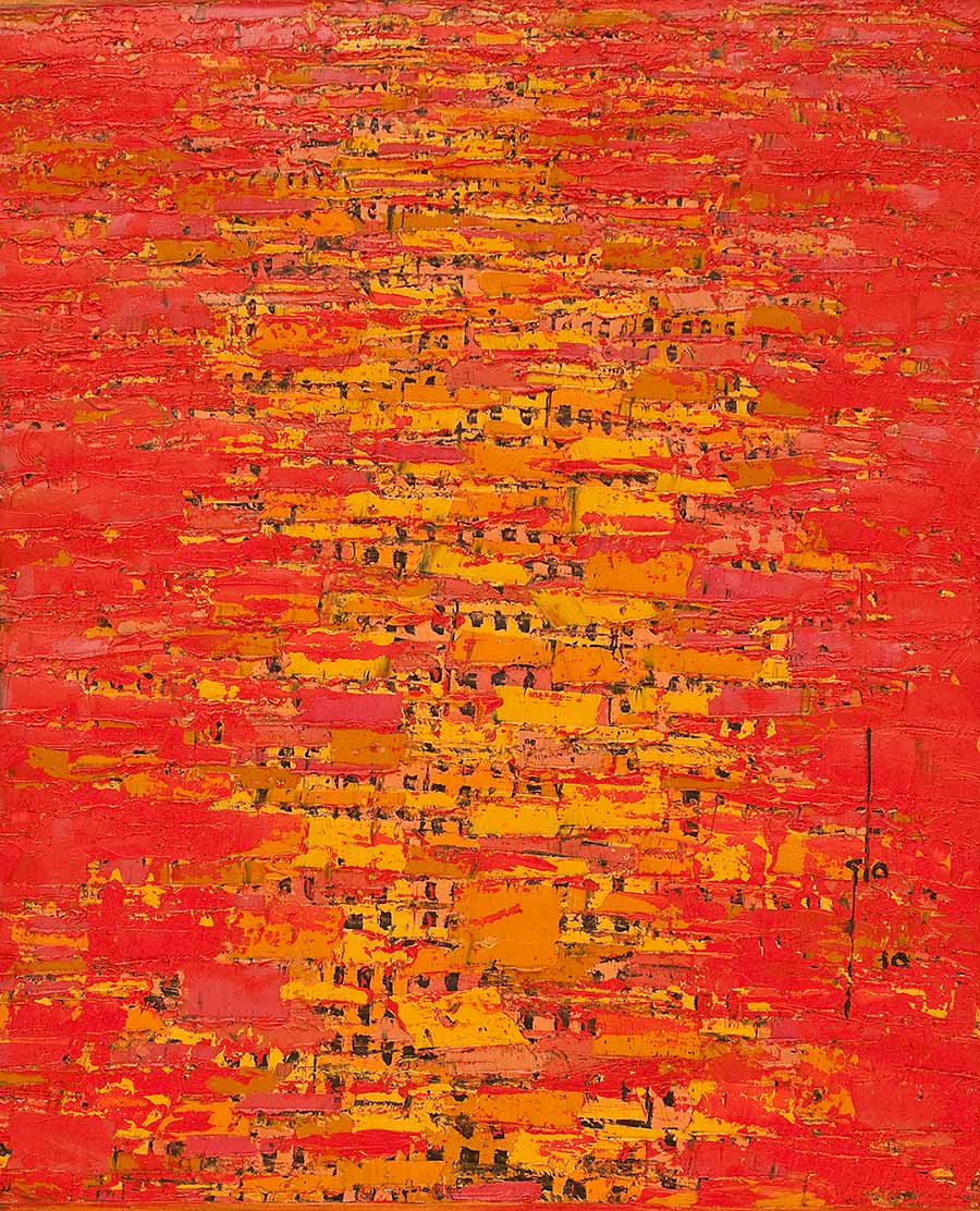 Ablade Glover, Red Townscape III, 2010. Oil on canvas, 92 x 76 cm Ablade Glover, Red Townscape III, 2010. Oil on canvas, 92 x 76 cm