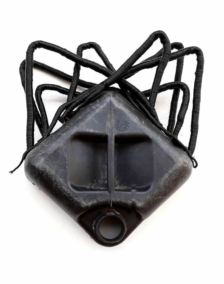 Romuald Hazoumè, Ma Poule, 2013. Found objects, 46 x 42 x 12 cm.. Romuald Hazoumè, Ma Poule, 2013. Found objects, 46 x 42 x 12 cm..