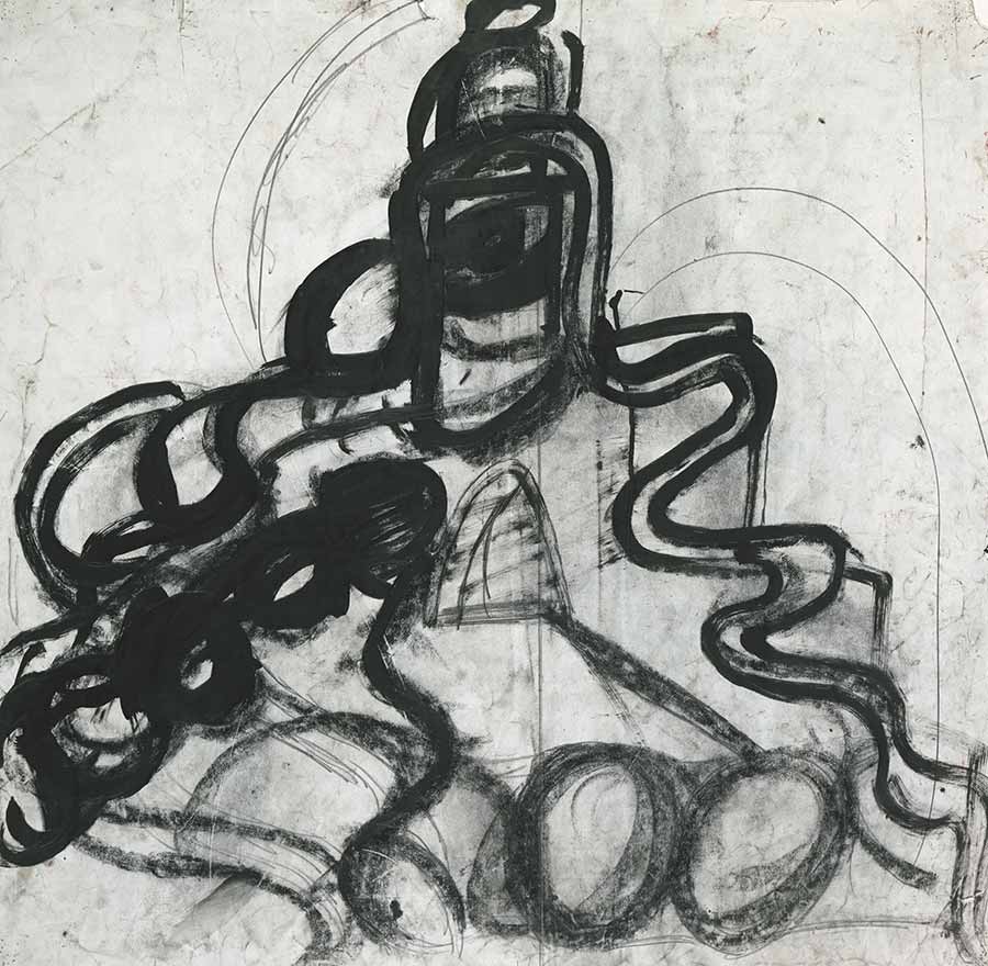 Gerald Wilde, Spaceman, c.1975. Ink and pastel on paper (double-sided work), 79 x 79 cm. Gerald Wilde, Spaceman, c.1975. Ink and pastel on paper (double-sided work), 79 x 79 cm.