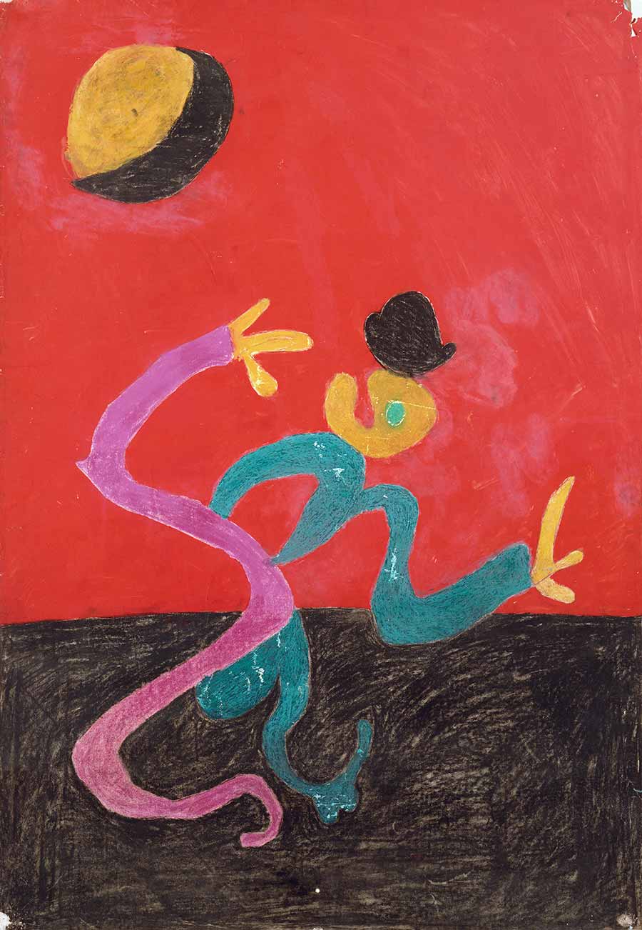 Gerald Wilde, The Clown, 1975. Pastel and gouache on paper, 119 x 81 cm. Gerald Wilde, The Clown, 1975. Pastel and gouache on paper, 119 x 81 cm.