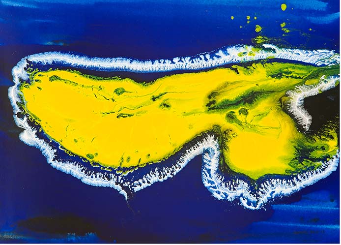 Samantha Hobson, Big Reef, 2008. Acrylic on canvas, 75 x 105 cm. Samantha Hobson, Big Reef, 2008. Acrylic on canvas, 75 x 105 cm.