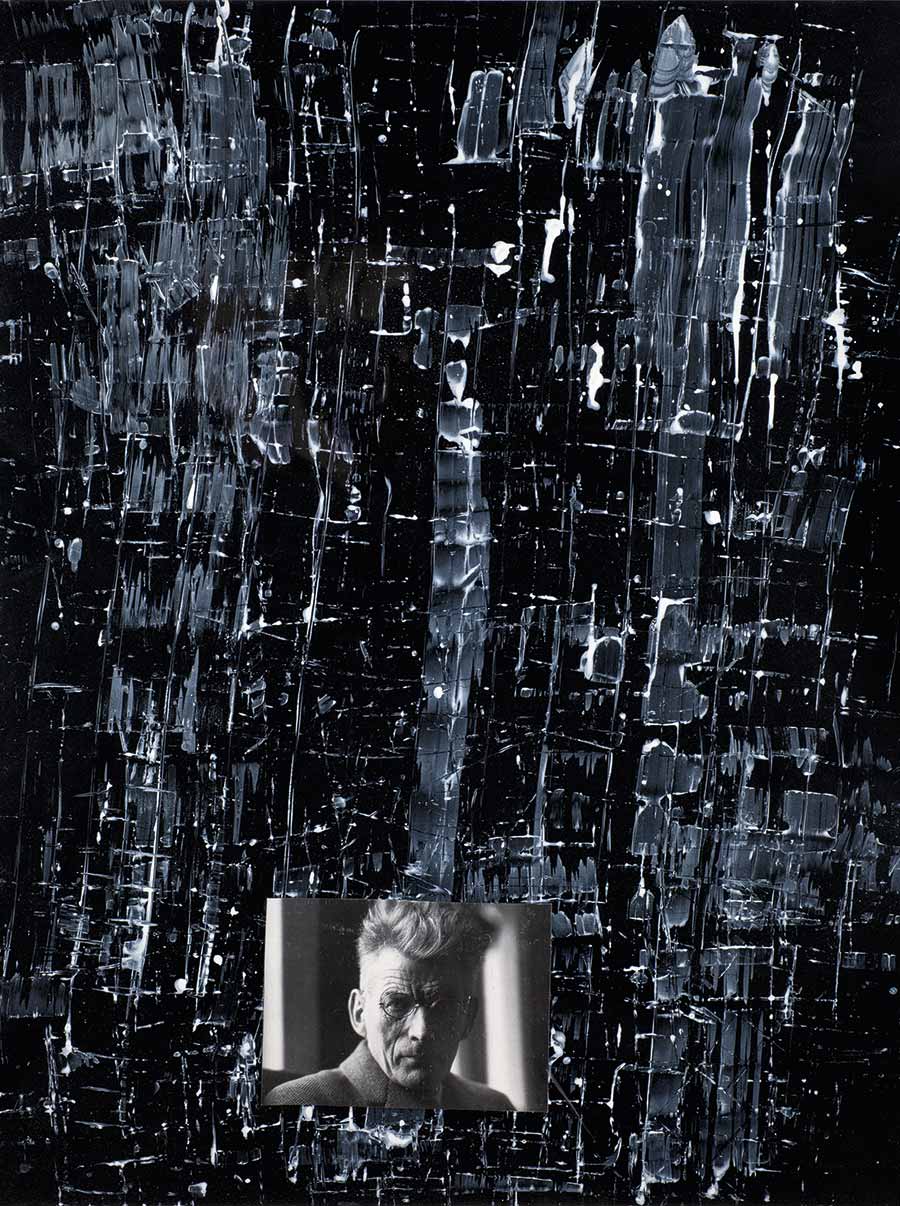 William S. Burroughs, The Exterminator Between Walls, 1992. Paint and collage on paper, 59 x 45 cm. William S. Burroughs, The Exterminator Between Walls, 1992. Paint and collage on paper, 59 x 45 cm.