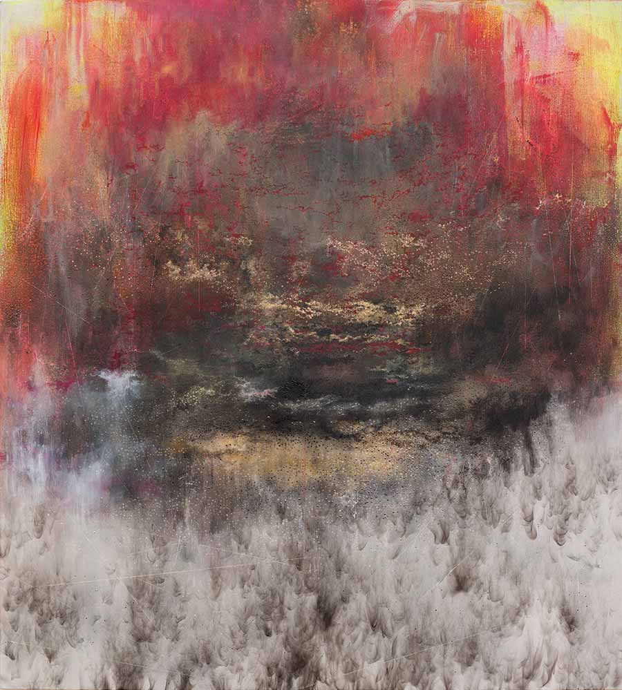 Govinda Sah 'Azad'In Between, 2015. Mixed media on canvas, 180 x 200 cm Govinda Sah 'Azad'In Between, 2015. Mixed media on canvas, 180 x 200 cm