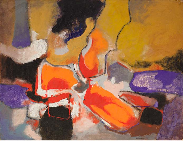 Aubrey Williams, Towakaima, 1967. Gouache on paper, 56 x 73 cm. Aubrey Williams, Towakaima, 1967. Gouache on paper, 56 x 73 cm.