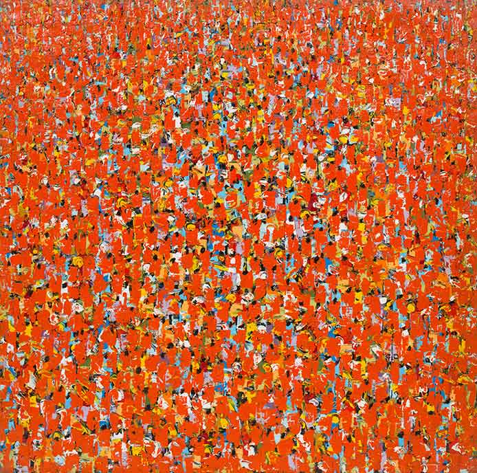 Ablade Glover, Market Profile, 2019.Oil on canvas. 152 x 152 cm. Ablade Glover, Market Profile, 2019.Oil on canvas. 152 x 152 cm.