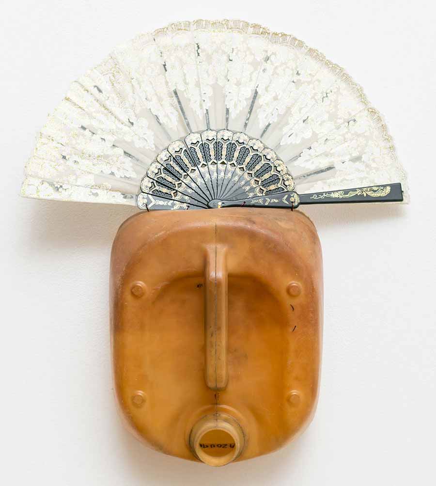 Romuald Hazoumè, Romanella, 2018. Plastic and found object, 50 x 45 x 15 cm. Romuald Hazoumè, Romanella, 2018. Plastic and found object, 50 x 45 x 15 cm.