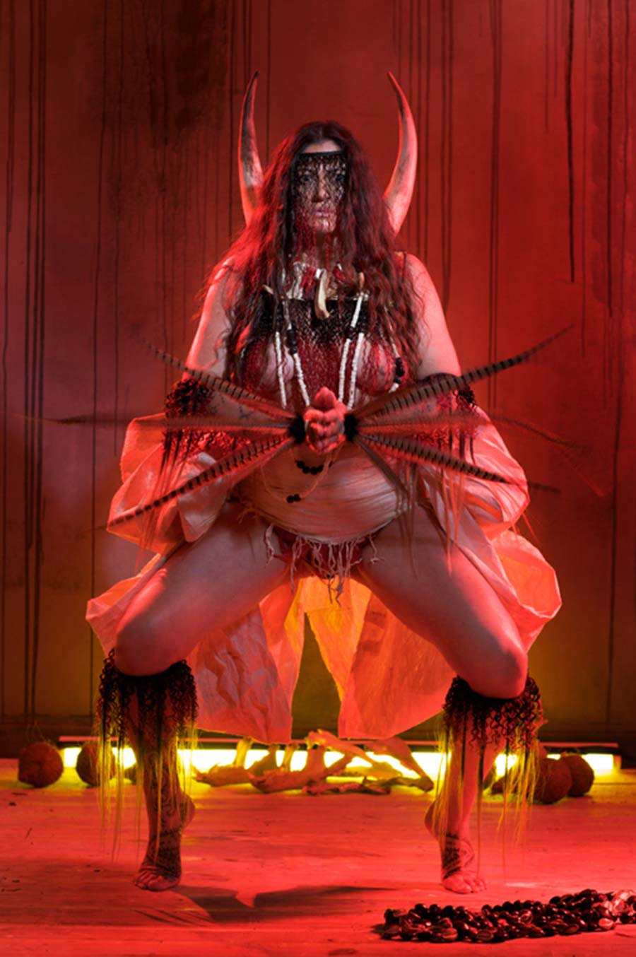 Rosanna Raymond. Full Tusk Maiden, part of work One a day - A maiden rave on or...the dusky ain't dead she's just diversified, 2009. Digital Print, Dibond, perspex, aluminum. 