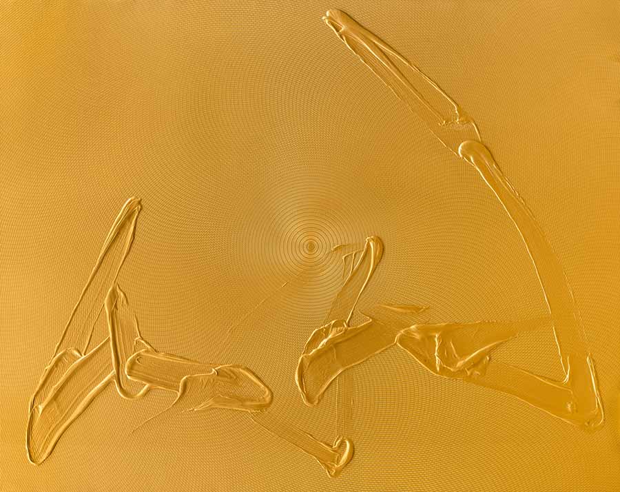 Tian wei, Gold, 2017. Iridescent acrylic on canvas, 174 x 220 cm. Tian wei, Gold, 2017. Iridescent acrylic on canvas, 174 x 220 cm.