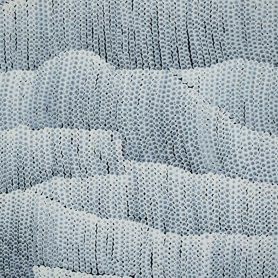 <strong>Jordan Ann Craig</strong>, <em>Dot Drawing; White on Black no. 4</em> (detail), 2019. Oil on Canvas, 76.2 x 76.2 cm.