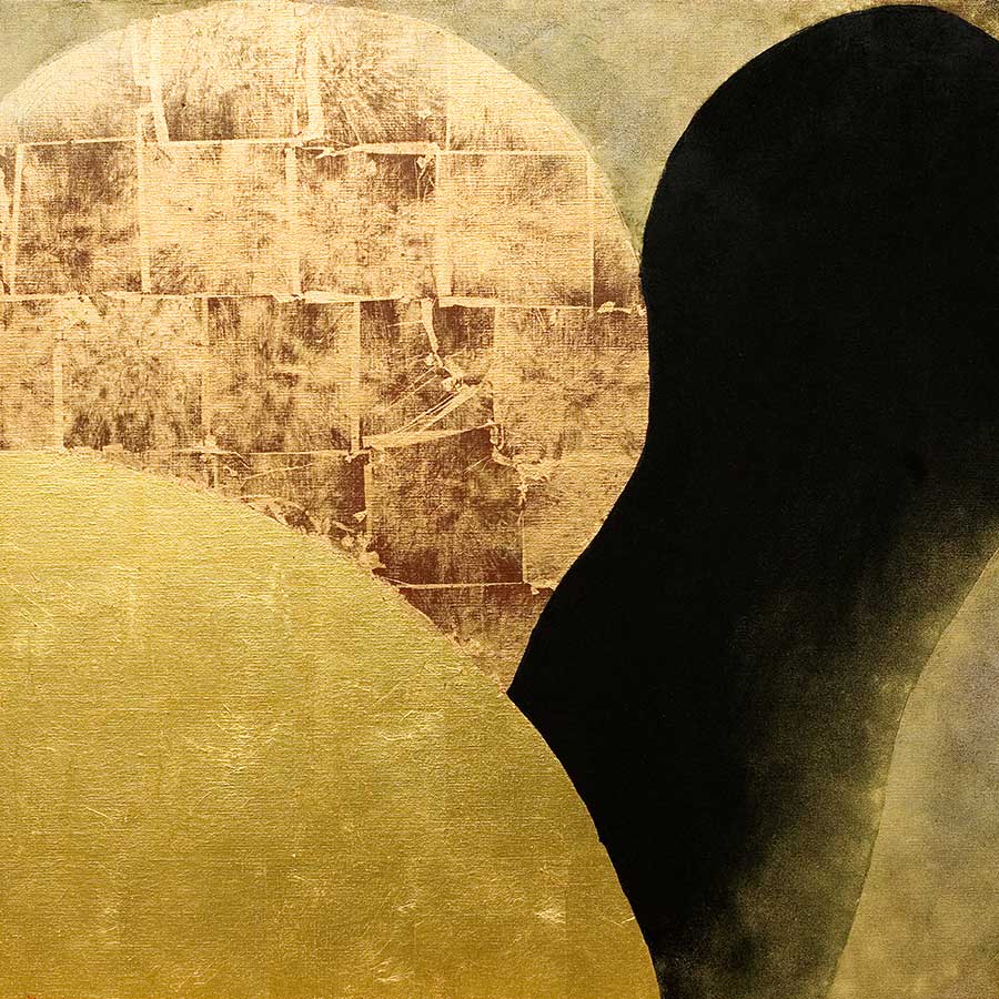 Kenji Yoshida, La Vie (detail), 2004. Oil and metals on canvas, 73 x 92 cm.