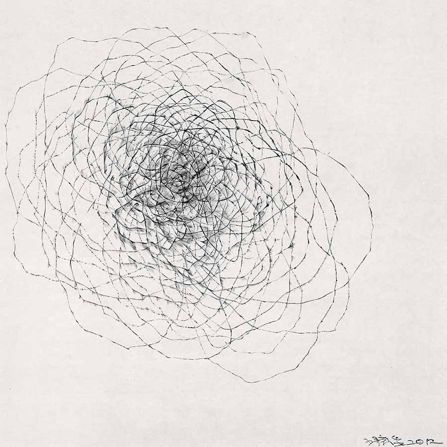 <strong>Wang Huangsheng</strong> ,<em>Moving Visions Series No.32</em>, 2012. Ink on paper, 70 x 70 cm.