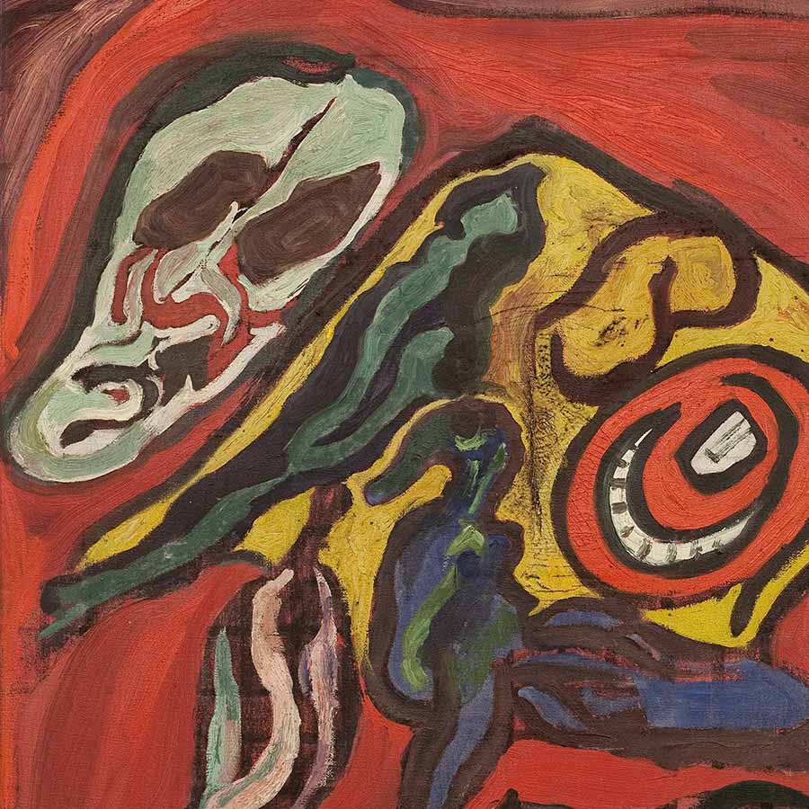 <strong>Gerald Wilde</strong>, <em>The Shriek</em>, 1949.
Oil on canvas,
61 x 50 cm.