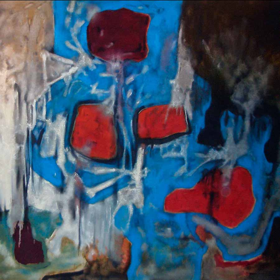 <strong>Aubrey Williams</strong>, <em>Shostakovich Symphony No. 14, Opus 135</em>, 1981. Oil on canvas, 154 x 274 cm.