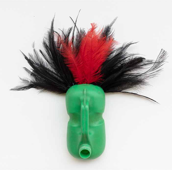 Romuald Hazoumè, Avatar, 2022.Found objects 57 x 58 x 15 cm. Romuald Hazoumè, Avatar, 2022.Found objects 57 x 58 x 15 cm.