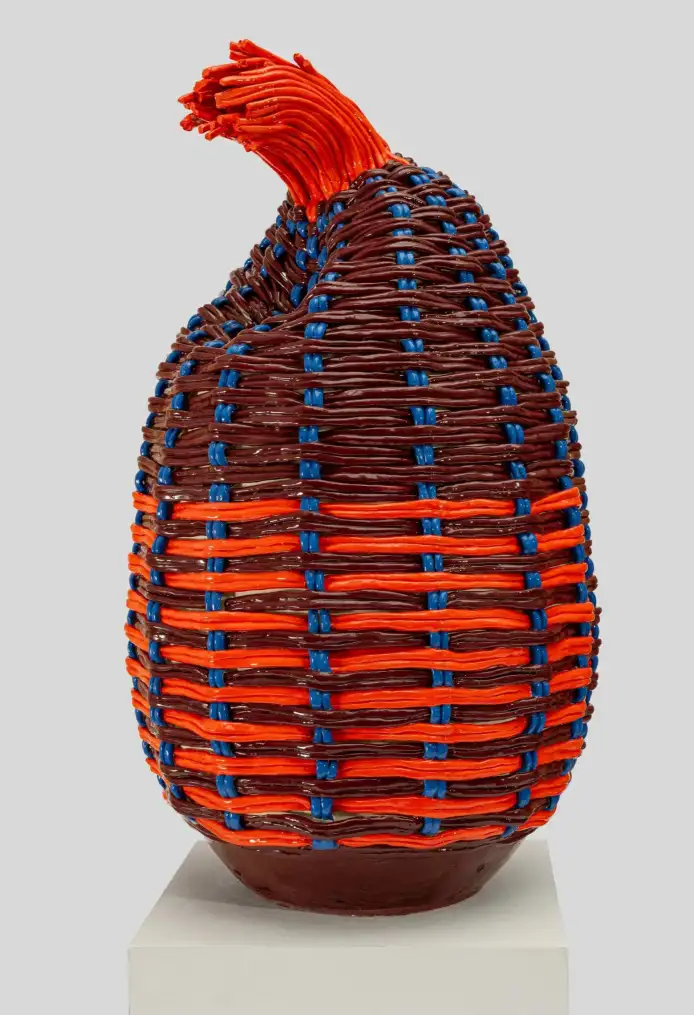 Xanthe Somers, Never an end to holding, 2026.Glazed stoneware. 110 x 60 x 60 cm. 