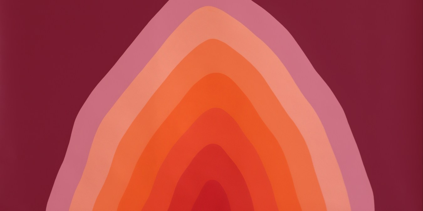 Yacout Hamdouch, Fertile Rainbow I, (detail), 2026. Acrylic on canvas, 100 x 110 cm.