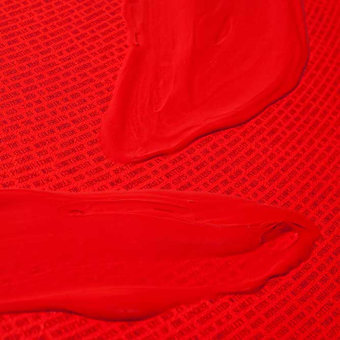 <strong>Tian Wei</strong>, <em>Red</em> (detail), 2011. <br>Acrylic on canvas, 298 x 177 cm.