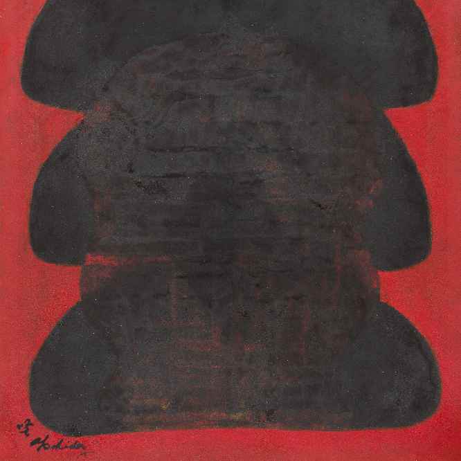 Kenji Yoshida, Plénière de la méditation (Fullness of Meditation) (detail), 1975. Oil on paper, 65 x 54 cm.