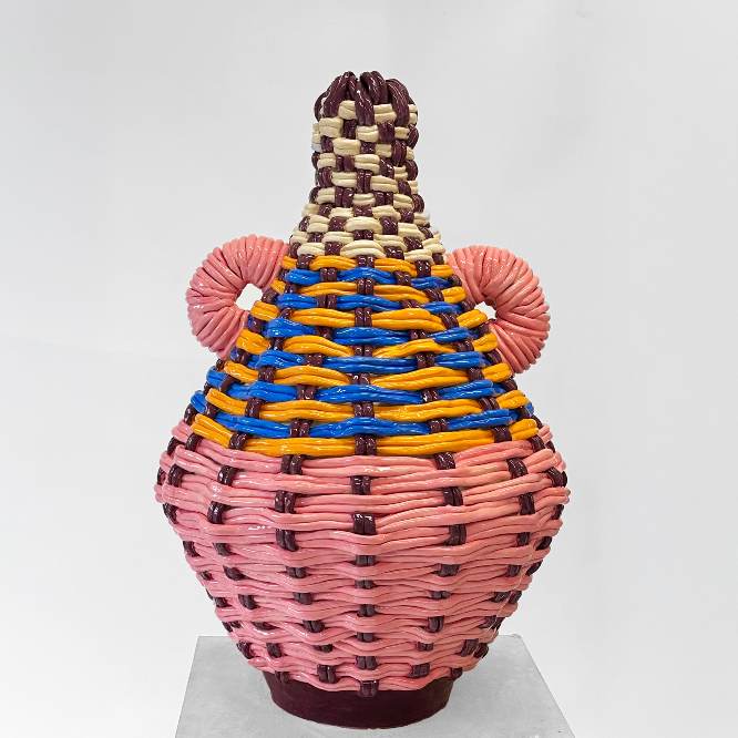 Xanthe Somers, The Caretaker’s Clotheshorse (detail), 2025. Glazed stoneware, 89 x 60 x 60cm.
