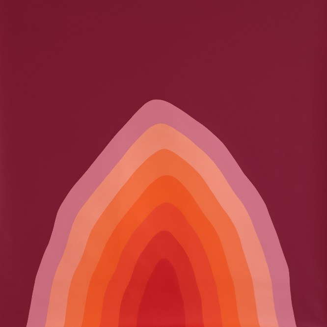 Yacout Hamdouch, Fertile Rainbow I, (detail), 2026. Acrylic on canvas, 100 x 110 cm.